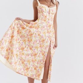 Sabrina Ivory Print Bustier Sundress - Image 9