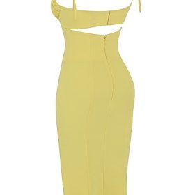 Soren Buttercup Cutout Midi Dress - Image 3