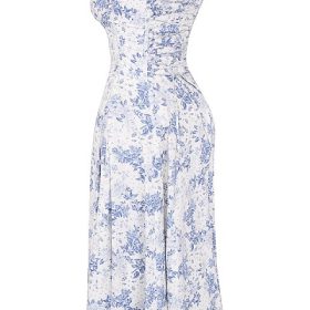 Carmen Blue Print Bustier Sundress - Image 3