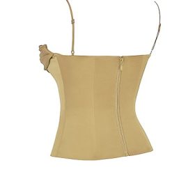 Letitia Olive Satin Lace Up Corset - Image 3