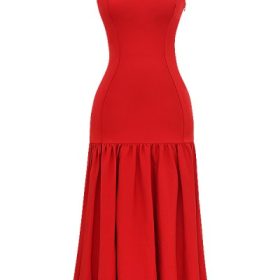 Amore Scarlet Dropped Waist Midi Dress - Image 2