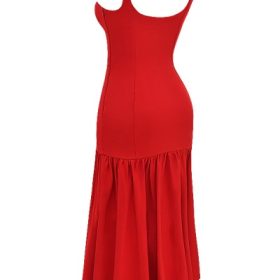 Amore Scarlet Dropped Waist Midi Dress - Image 3