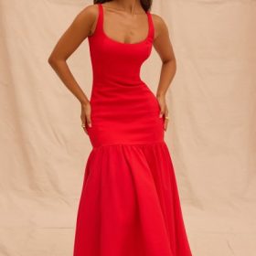 Amore Scarlet Dropped Waist Midi Dress - Image 6