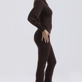 Nereida Chocolate Cashmere Blend Trousers - Image 9
