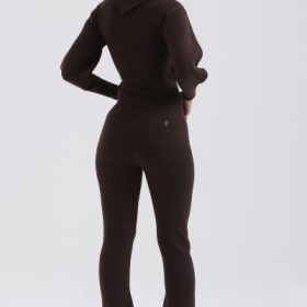 Nereida Chocolate Cashmere Blend Trousers - Image 10