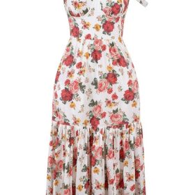 Elia Italian Rose Print Cotton Midi Sundress - Image 2