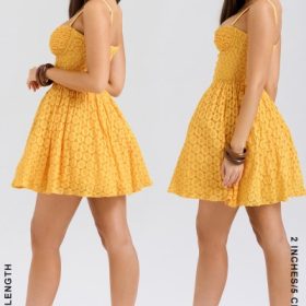 Carolina Apricot Lace Corset Mini Dress