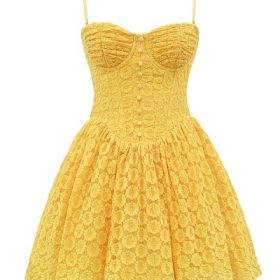 Carolina Apricot Lace Corset Mini Dress - Image 2